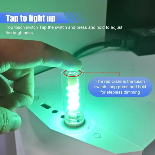 Vista 4 de Luz nocturna USB para automóvil, bombilla LED regulable al tacto, iluminación ambiental interior del vehículo de estilo retro, mini lámparas