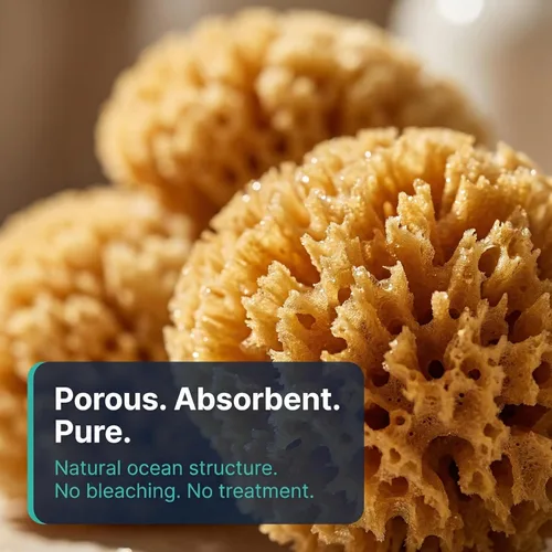 Vista 3 de Cangrejo ermitaño, esponjas de mar naturales, paquete de 5 unidades sin blanquear, proporciona nutrientes, beber más seguro, ayuda a mantener