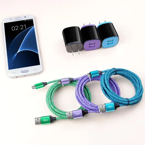 Vista 7 de Bloque de cubo de cargador de pared para teléfono Android con cable micro USB compatible con Moto E, G, G5 Plus/E5 Play E6 E4, Samsung Galaxy Note