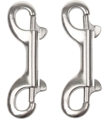 Ganchos de doble extremo, 3-12 pulgadas, clips de buceo de doble extremo de grado marino, clip de cadena de gatillo de acero inoxidable 316, para