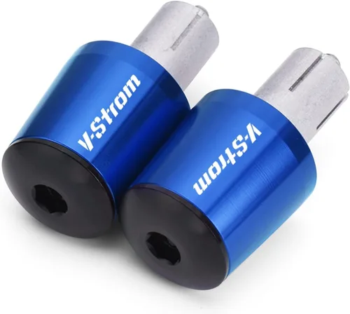 Vista 10 de Motorcycle Handlebar Ends CNC Handle Bar Grips Cap for Suzuki VStrom 650 V-Strom 650 1000 1050/xt DL250 DL650 Dl1000 Accessories (Color : Black)