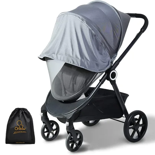 Vista 11 de Orzbow Mosquitera para cochecito Red universal para cochecitos, asientos de automóvil, moisés, cunas, mini cunas, cubierta de mosquitos