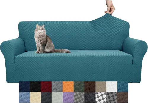 Vista 48 de YEMYHOM Funda para sofá con diseño jacquard de alta elasticidad, funda para silla de sala de estar, a prueba de mascotas, perros y gatos