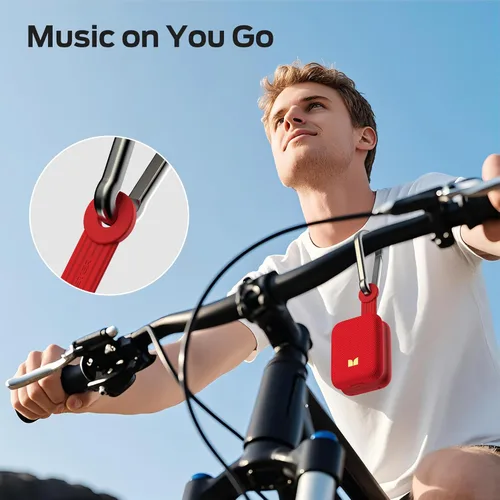 Vista 3 de Monster Atomic Atom Altavoz Bluetooth Portátil con Micrófonos para Llamadas Manos Libres, IPX5 Impermeable, Altavoz Compacto y Portátil