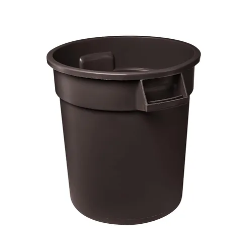 Vista 19 de Bote de basura comercial redondo negro de 20 galones / contenedor de ingredientes, cubo de basura de cocina, cubo de basura interior, papelera