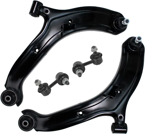 Vista 134 de Detroit Axle - Ejes de eje delantero izquierdo derecho CV + brazos de control delanteros inferiores de repuesto para Ford Focus 2000-2004 - Juego