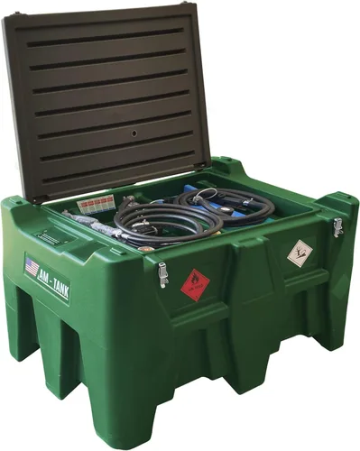 Tanque combinado portátil Diesel y DEF 105+13gl, bomba eléctrica 12V, manguera de 13 pies, boquilla automática y una unidad extraíble DEF