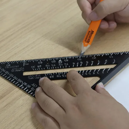 Vista 6 de Mecurate Cuadrado de Viga, Cuadrado de Carpintero Triangular de Aleación de Aluminio Fundido para Carpintería y Ebanistería