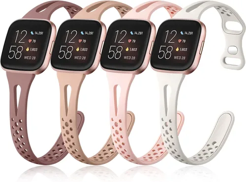 Vista 14 de Odbeai Paquete de 4 correas deportivas delgadas compatibles con Fitbit Versa 2 / Versa/Versa Lite/Versa SE, Versa 2 correas para mujeres y hombres
