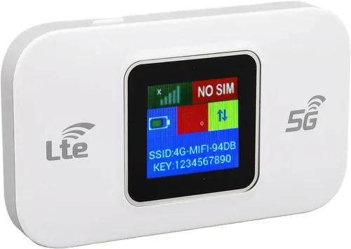 Vista 3 de 4G LTE WiFi Modem, 300Mbps High Speed Mobile WiFi Router with WPA WPA2 Encryption for Phone Tablet Laptop