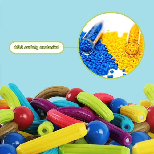 Vista 5 de PicassoTiles Juego de construcción de bloques de construcción magnéticos con contenedor de almacenamiento, coloridos bloques de juguete STEM 3D