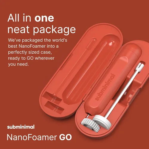 Vista 9 de Subminimal NanoFoamer GO Espumador de leche portátil recargable, terracota