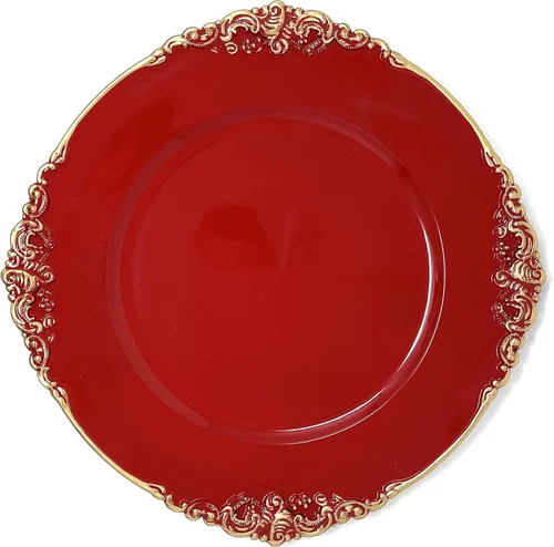 Vista 33 de allgala Paquete de 6 platos base redondos de gran calidad de 13 pulgadas - Plata cepillada - HD80322