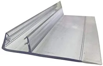 Gordon Glass® - Puerta de ducha universal de policarbonato con canal en U con sello de aleta de vinilo de 90 grados para vidrio de 5/16 y 3/8