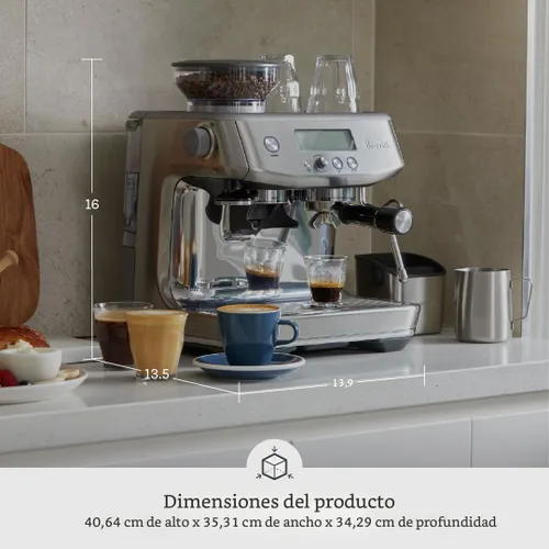 Vista 3 de Máquina de espresso Breville Barista Pro BES878BTR, Trufa Negra