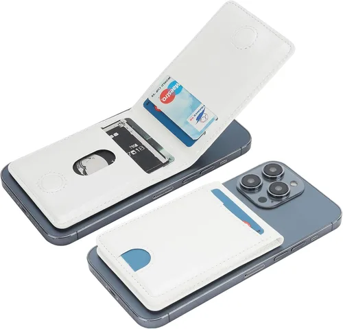 Vista 19 de KIHUWEY Cartera MagSafe con soporte magnético, de cuero seguro y desmontable, con función de atril RFID para iPhone 16/15/14/13/12 Pro Max Plus,