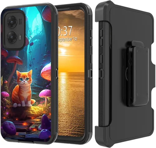 Vista 26 de Funda para Moto G Stylus 5G 2023 con funda de clip para cinturón y soporte, resistente de doble capa, resistente a prueba de golpes, para Motorola