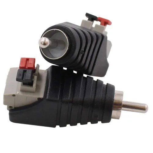 Vista 3 de exgoofit Paquete de 10 cables de altavoz a conector RCA macho de audio adaptador de enchufe