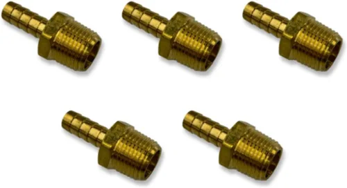 Vista 4 de Manguera de 3/8" ID a 1/2" macho BSP BSPT recto latón accesorio combustible/aire/agua/aceite/gas/WOG (cantidad 10)