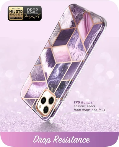 Vista 4 de i-Blason Cosmo Series - Funda para iPhone 11 Pro Max 2019, funda protectora delgada y elegante de cuerpo completo con protector de pantalla