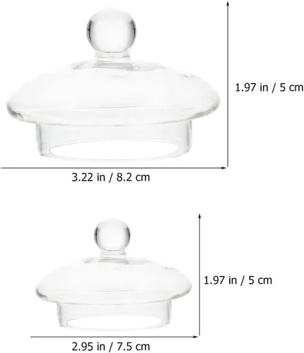 Vista 3 de Angoily Tetera de vidrio para tetera, 4 piezas, tapa de tetera de repuesto, tapas de coladores de té, tapas sueltas para tetera de té, cubierta