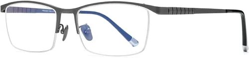 Vista 5 de Marco de gafas de titanio para hombres, gafas cuadradas lentes ópticas completas F85641
