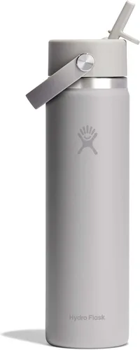Vista 100 de Hydro Flask Botella de agua – Acero inoxidable aislado – Tapa flexible con popote de boca ancha, antiderrames, a prueba de fugas y recargable