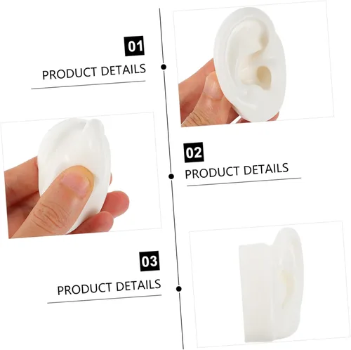 Vista 8 de Healeved 8 Pairs Artificial Ears Artificial Silicone Ear Fake Ear Models Jewelry Simulation Ear Models Soft molde de para resina Child Multifunction