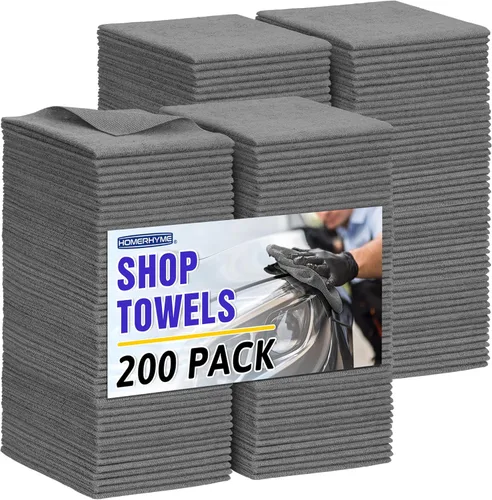 Vista 27 de Toallas de microfibra para automóviles, paquete de 24 paños de limpieza de microfibra, toallas de limpieza de 11.5 x 11.5 pulgadas, absorbentes a