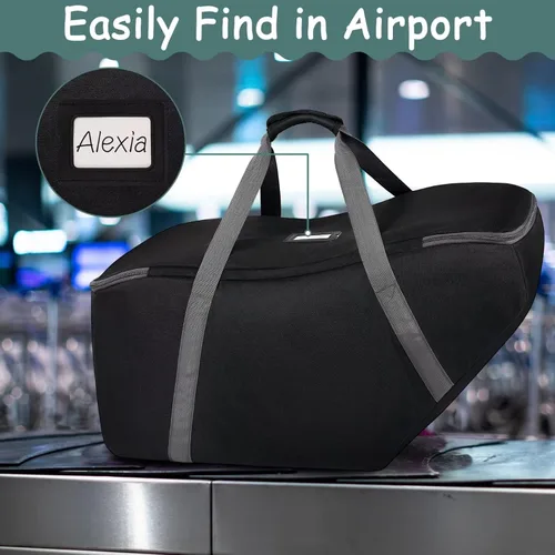 Vista 6 de SCTEL Bolsa de viaje para asiento de automóvil Graco SnugRide 35 Lite y Base, Chicco KeyFit 30 y base, bolsas de asiento de automóvil para viajes