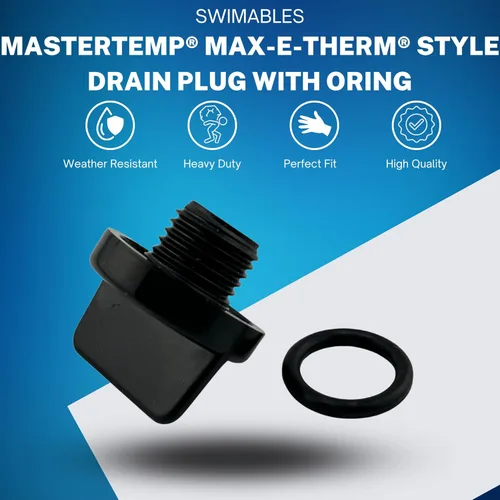 Vista 2 de Swimables Tapón de drenaje con oring compatible con Mastertemp y Max E Therm Calentador de piscina U178-920P Compatible con 460736 SR400NA y más