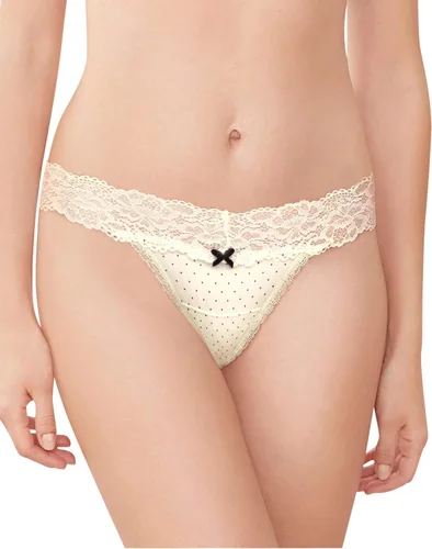 Vista 15 de Maidenform Panty Dream con tanga de encaje para mujer Mantequilla de Canela/Cacao Cálido/Negro
