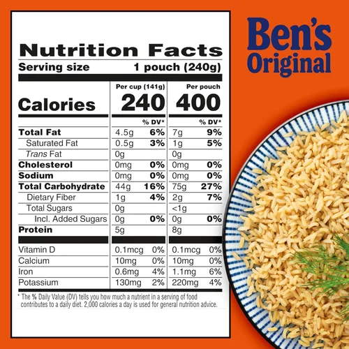 Vista 9 de BEN'S ORIGINAL Ready Rice - Arroz basmati integral, fácil cena lateral, bolsa de 8.5 onzas (paquete de 12)