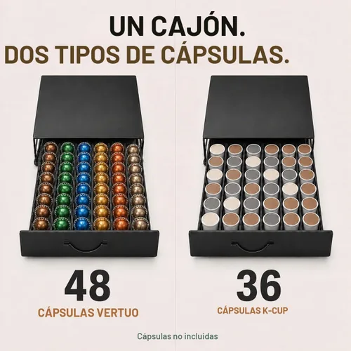 Vista 5 de HFHOME Cajón de cápsulas de café, compatible con cápsulas Nespresso Vertuo