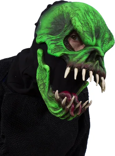 Zagone Studios Máscara Phissed con brillo verde reactivo de luz negra UV, Verde neón