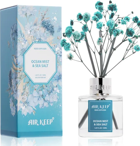 Vista 41 de Airkeep Juego de difusor de varillas – 3.38 onzas líquidas (3.4 fl oz), difusor de aroma de bambú para el hogar, incluye 8 varillas difusoras