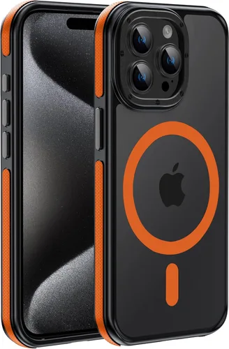 Vista 44 de Funda magnética fuerte para iPhone 12 Pro Max [Protección de grado militar de 10 pies] Compatible con MagSafe, funda protectora a prueba de golpes