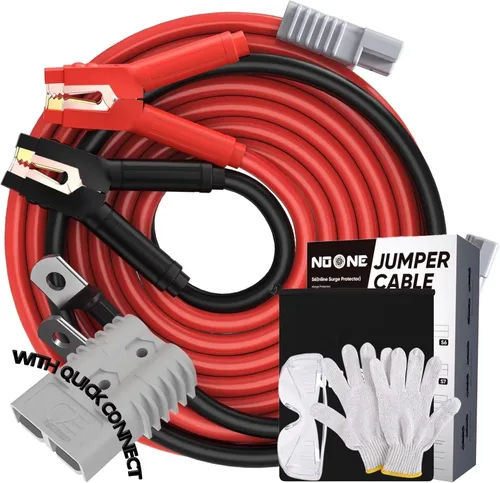 Vista 10 de Glantop®, cable con tenazas para arranque de repuesto universal para Spirit Anker, Powerall, Bolt, Powergo, Jumbl, Eavpower, Brightech (negro y rojo)