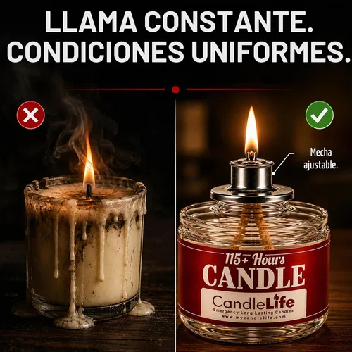 Vista 2 de CandleLife velas de emergencia, hasta 115 horas de duración