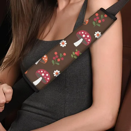 Vista 4 de FOR U DESIGNS 2 almohadillas de neopreno para cinturón de seguridad para automóviles, fundas universales para cinturón de seguridad de automóvil