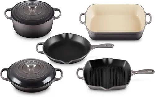 Vista 13 de Le Creuset Juego de utensilios de cocina de hierro fundido esmaltado, 5 piezas, Artichaut
