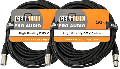 Vista 9 de Gearlux Cable DMX, 3 pines, macho a hembra, 3.2 pies - paquete de 10