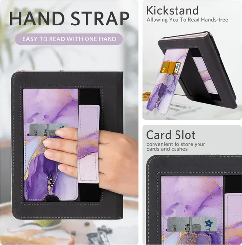 Vista 320 de CoBak Funda inteligente para Kindle Paperwhite de 6.8" de 11ª generación 2021 con función de encendido automático, ligera, delgada, de piel **Salvia