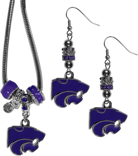 Vista 20 de Siskiyou Sports NCAA womens Euro Bead Earrings and Necklace Set