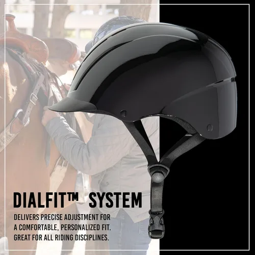 Vista 4 de Troxel Spirit - Casco de equitación de cobertura completa, diseño ajustable de perfil bajo, equipo de equitación de seguridad