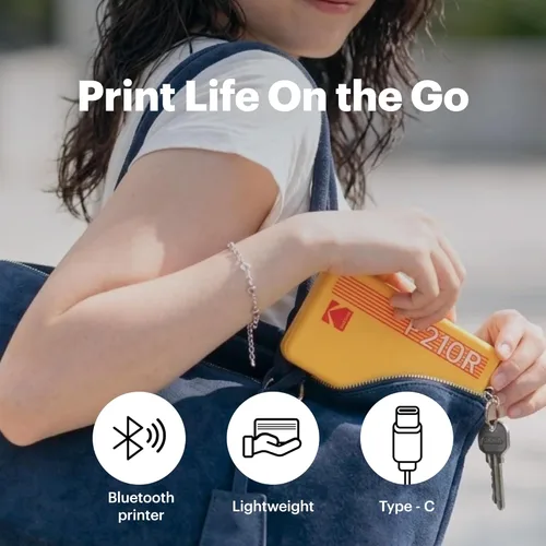 Vista 26 de KODAK Mini 2 Retro 4PASS - Impresora fotográfica portátil (2.1 x 3.4 pulgadas) + 8 hojas, color blanco