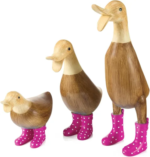 Duck with Boots, Yard Decorations Yard Art Garden Puddle Ducks with Spotted Wellies Rainboots Cute - Single - Garden Decor Statues, Figurine Statue