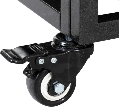 Vista 9 de 52" Heavy Duty Dog Crate for Large Dogs Double Door with Top Opening Durable Metal Pet Kennel with 4 Lockable Wheels