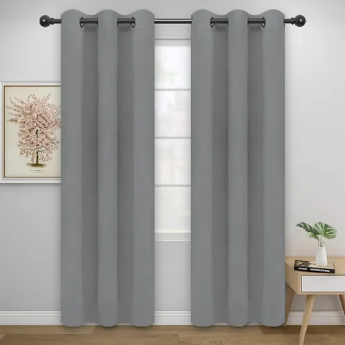 Vista 623 de Easy-Going - Cortinas opacas para dormitorio, aislamiento térmico sólido con ojales, cortinas de ventana para reducción de ruido, cortinas