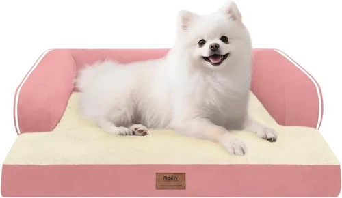 Vista 69 de Cama pequeña para perros y gatos, cama ortopédica impermeable para perros pequeños, cama de gato, cómodo sofá para mascotas, sofá cama con funda